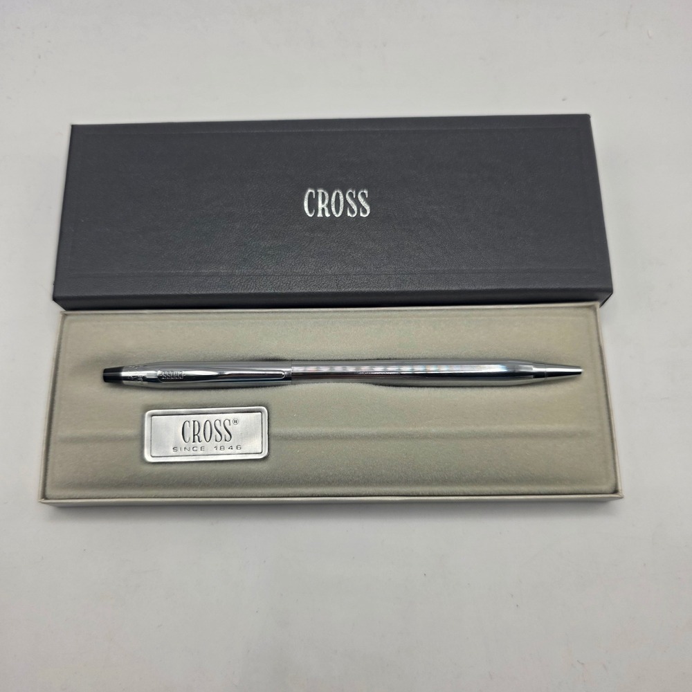 Cross Classic Century Lustrous Chrome Ballpoint Pen 3502 with Box USA